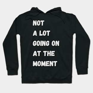 Not A Lot Going On At The Moment - Funny Quotes Hoodie